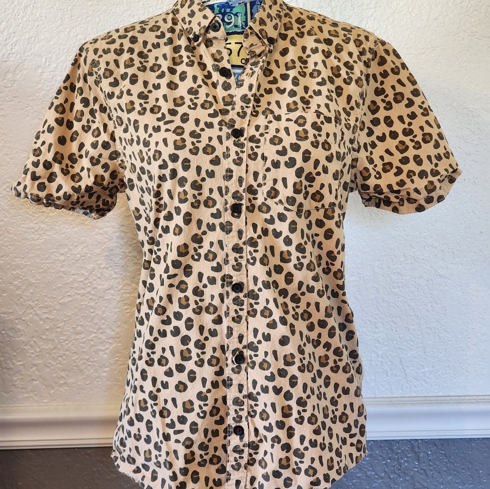 Hollister Animal Print button up
